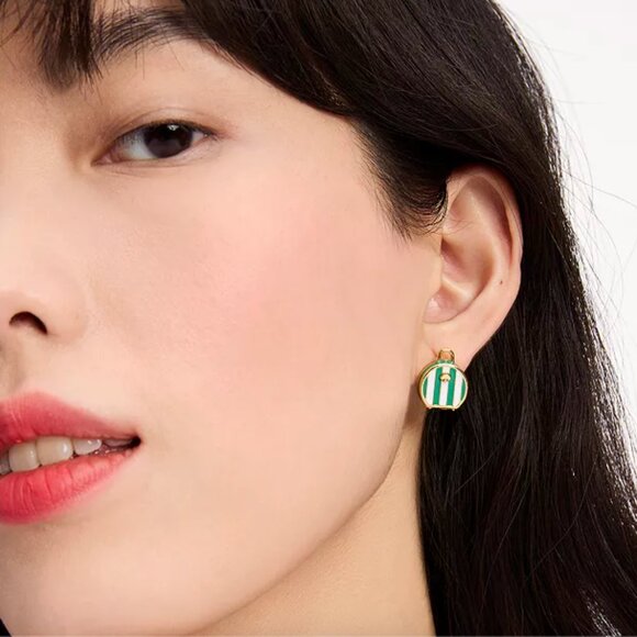 Kate Spade New York Away "We Go Suitcase" Stud Earrings - Picture 2 of 2